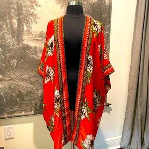 Red Floral Kimono